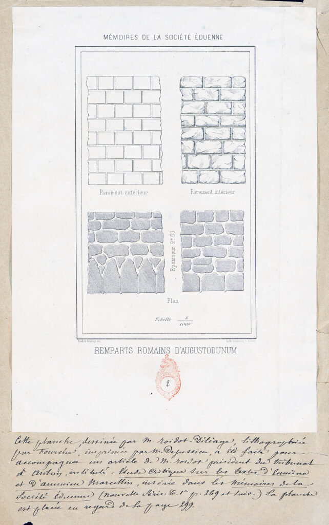 Mémoires de la société Éduenne.
remparts Romains d'Augustodunum.