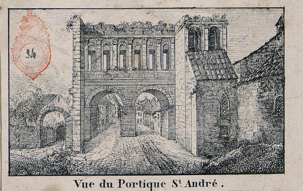 Vue du portique St-André.