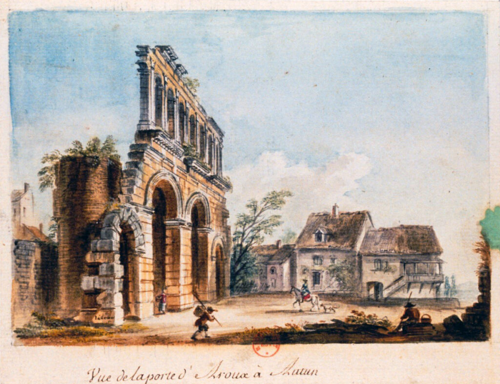 Vue de la Porte d'Arroux à Autun