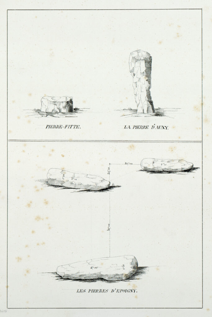 Pierre-Fitte.
La Pierre d'Auxy.
Les Pierres d'Epoigny.